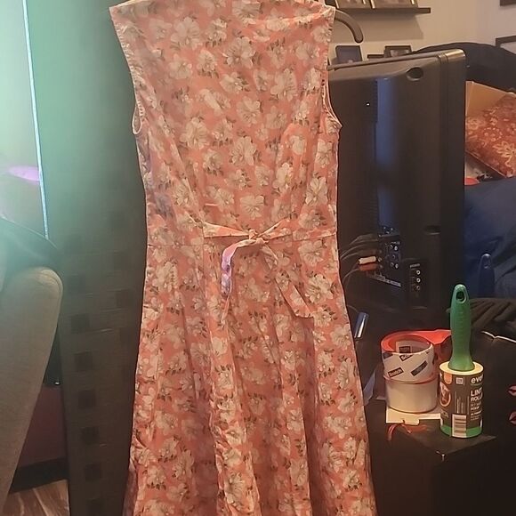 Heart Of Haute Peach Floral Dress Size S - Picture 4 of 4